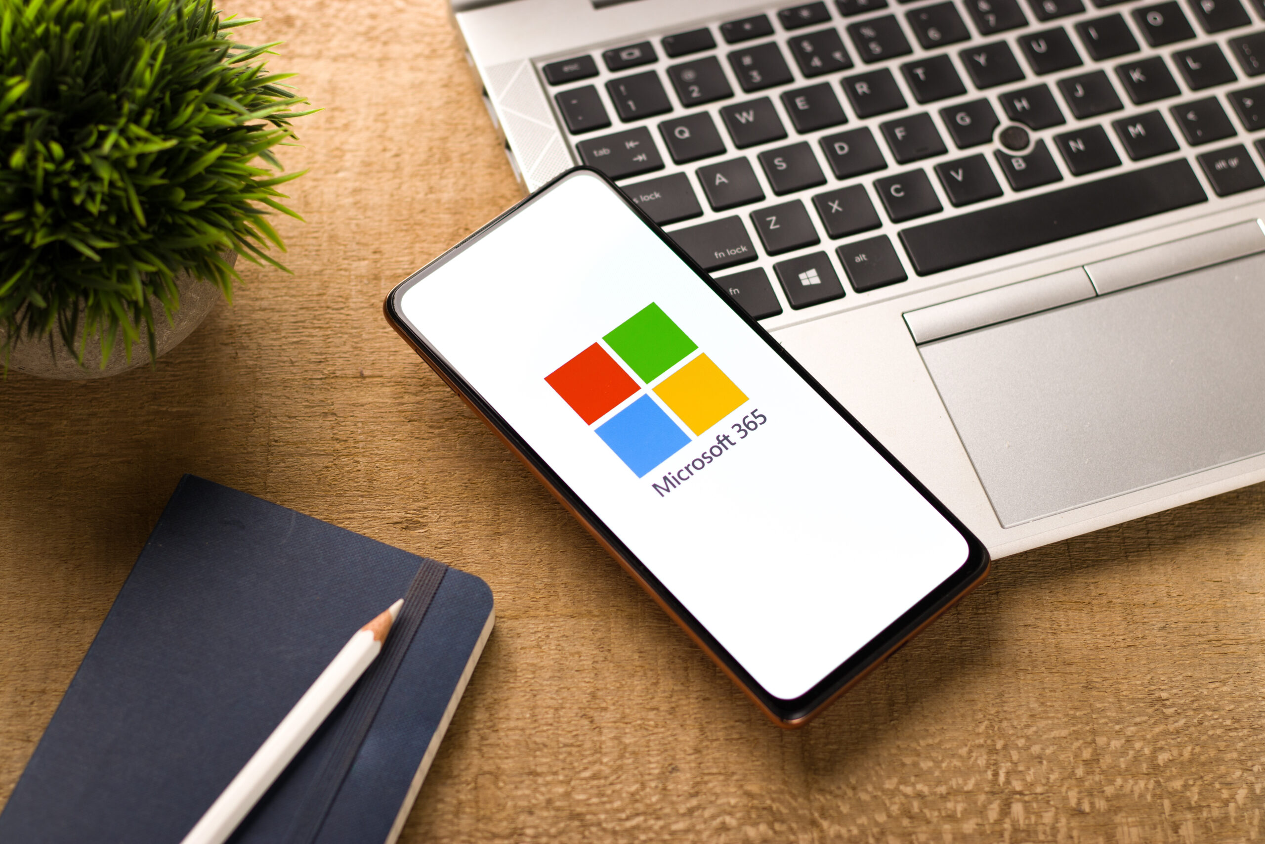 West Bangal, India - November 11, 2021 : Microsoft 365 logo on p